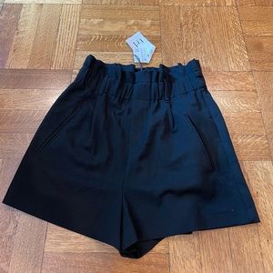 High waisted black zara shorts